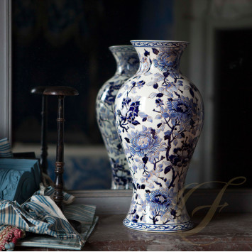 Ваза 48см коллекции Pivoines Bleues (Лимитированная серия на 200 пред.) бренда Gien