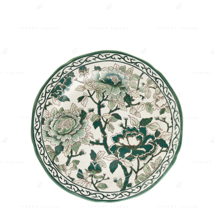 Тарелка главная 28,4см коллекции Pivoines Vert бренда Gien
