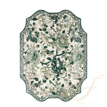Поднос для супницы 45х36см коллекции Pivoines Vert бренда Gien