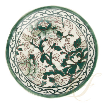 Чашка для завтрака с блюдцем 0,3л коллекции Pivoines Vert бренда Gien