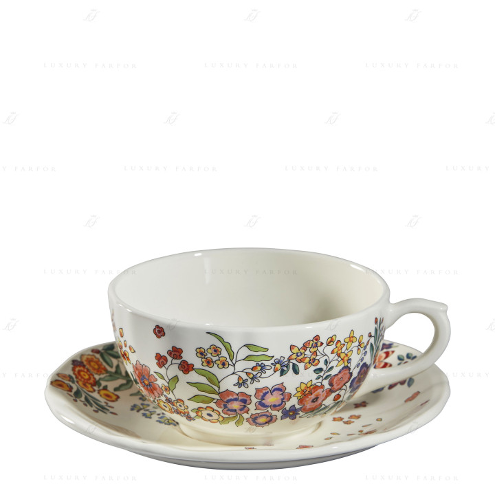 Чашка для завтрака с блюдцем 0,3л, 2шт. коллекции Poesie бренда Gien