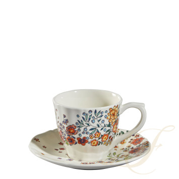 Чашка чайная с блюдцем 0,175л, 2шт. коллекции Poesie бренда Gien
