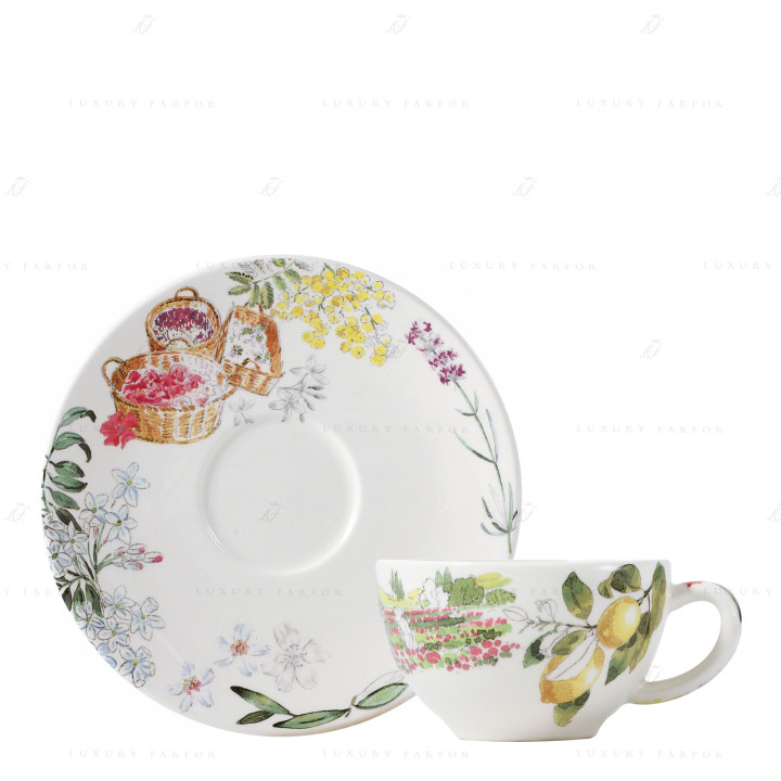 Чашка чайная с блюдцем 0,16л, 2шт. коллекции Provence бренда Gien