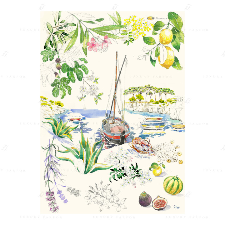 Полотенце кухонное 50х70см, 2шт. коллекции Provence бренда Gien