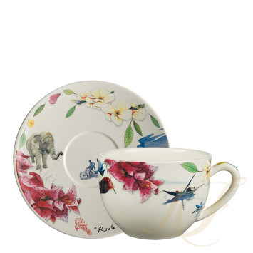 Чашка с блюдцем 0,45л коллекции Route Des Indes бренда Gien