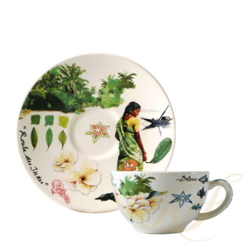 Чашка чайная с блюдцем 0,16л, 2шт. коллекции Route Des Indes бренда Gien