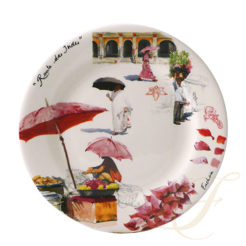 Тарелка закусочная 22см, 4шт. коллекции Route Des Indes бренда Gien