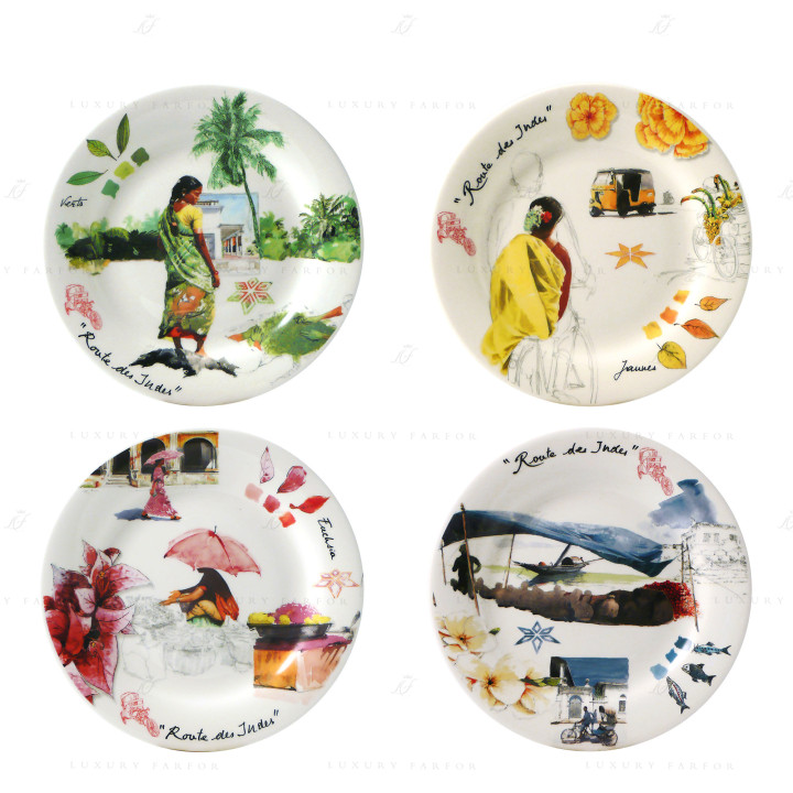 Тарелка десертная 16,5см, 4шт. коллекции Route Des Indes бренда Gien