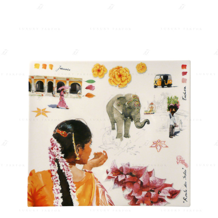 Блюдо прямоугольное 29,5х26,5см коллекции Route Des Indes бренда Gien