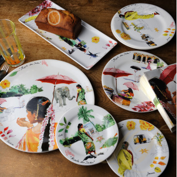 Блюдо для пирога 36х15,5см коллекции Route Des Indes бренда Gien