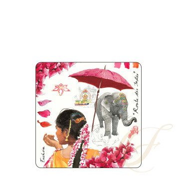 Подставка для стакана 10см, 4шт. коллекции Route Des Indes бренда Gien