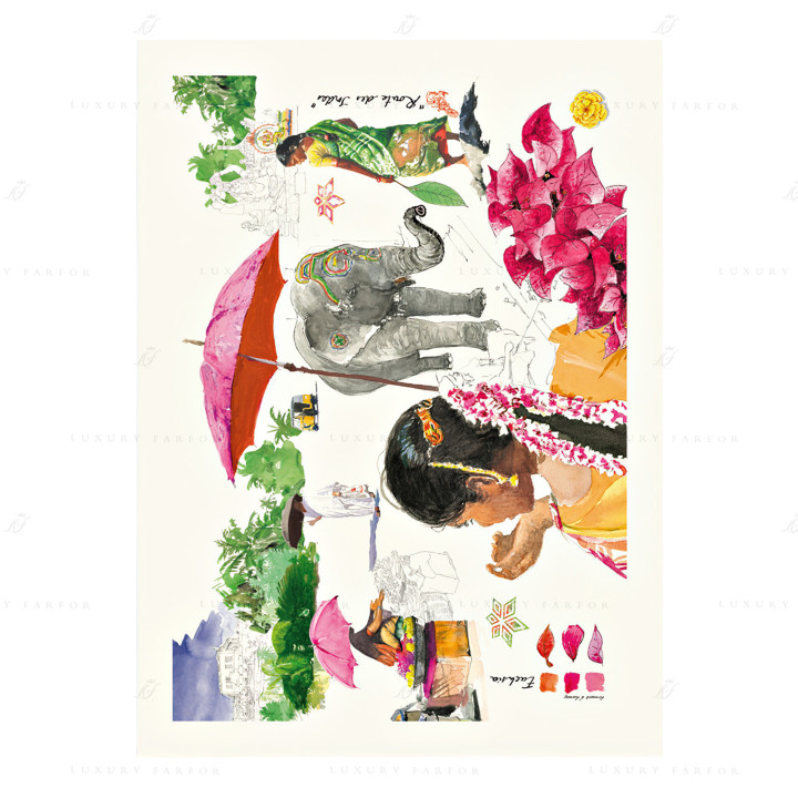 Бегунок для стола 36х51см, 2шт. коллекции Route Des Indes бренда Gien