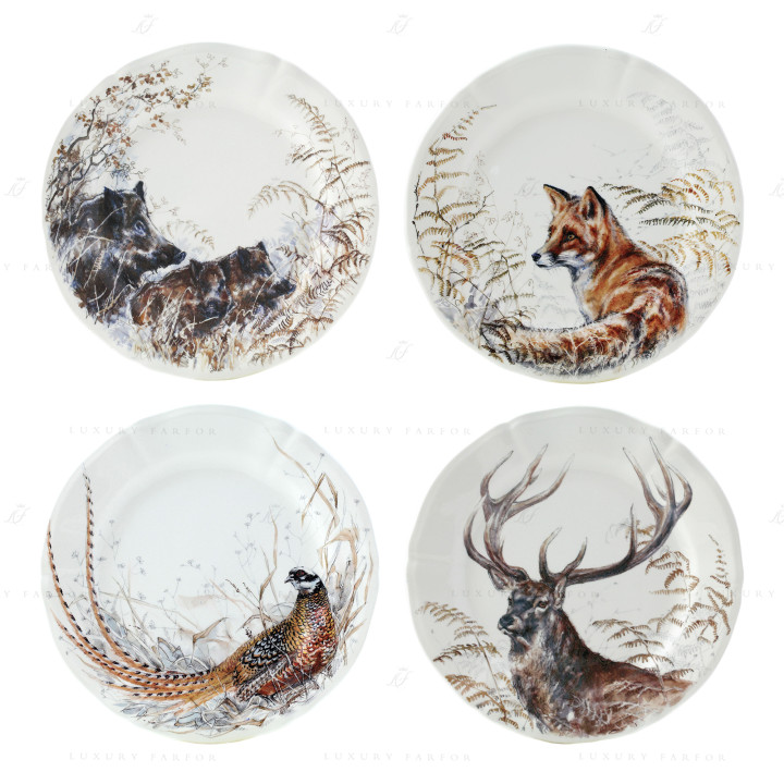 Тарелка закусочная 23,2см, 4шт. коллекции Sologne бренда Gien