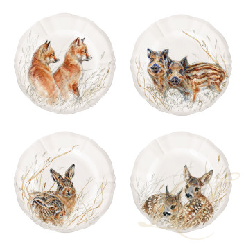 Тарелка закусочная 23,2см, 4шт. коллекции Sologne бренда Gien