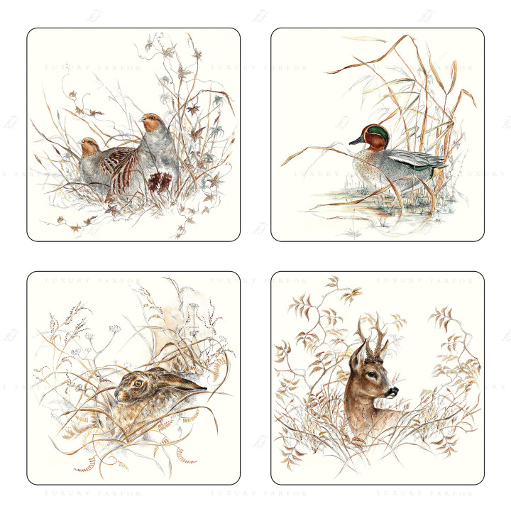 Подставка для стакана 10см, 4шт. коллекции Sologne бренда Gien