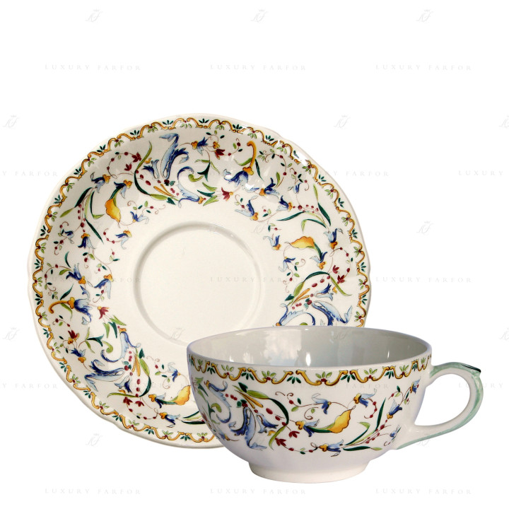 Чашка для завтрака с блюдцем 0,3л, 2шт. коллекции Toscana бренда Gien