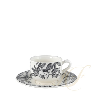 Чашка эспрессо с блюдцем 0,08л, 2шт. коллекции Tulipes бренда Gien