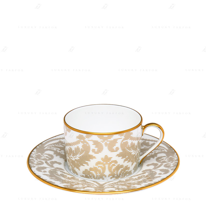 Чашка чайная с блюдцем 0,14л коллекции Damasse бренда Haviland