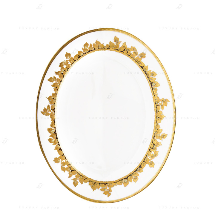 Блюдо овальное 40см коллекции Feuille D'or бренда Haviland
