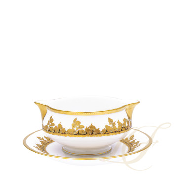 Соусник с подставкой 0,3л коллекции Feuille D'or бренда Haviland