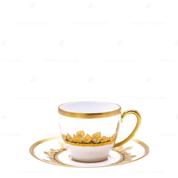 Чашка кофейная с блюдцем 0,08л коллекции Feuille D'or бренда Haviland