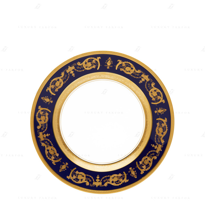 Тарелка главная 26см коллекции Imperator Bleu de Four бренда Haviland