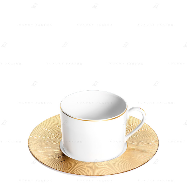 Чашка чайная с блюдцем 0,15л коллекции Infini Or бренда Haviland