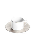 Чашка чайная с блюдцем 0,15л коллекции Infini Platine бренда Haviland