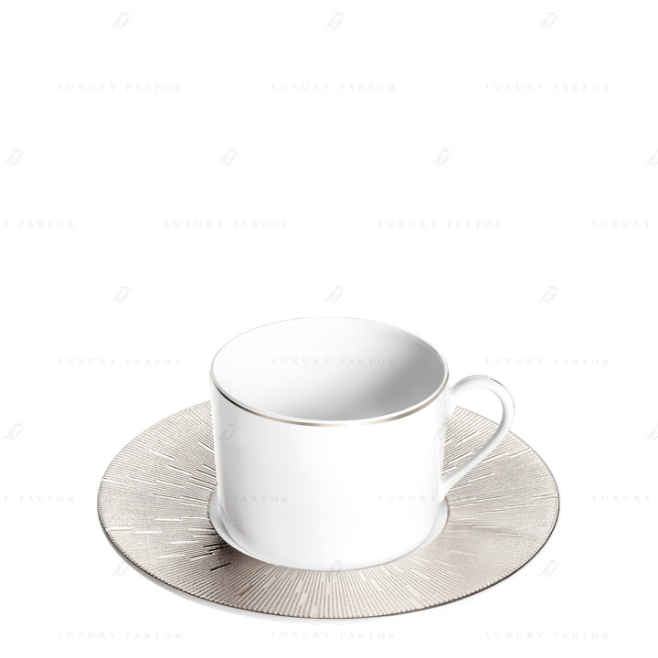 Чашка чайная с блюдцем 0,15л коллекции Infini Platine бренда Haviland