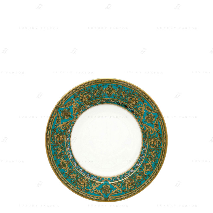 Тарелка закусочная 19см коллекции Matignon Bleu Piscine Or бренда Haviland