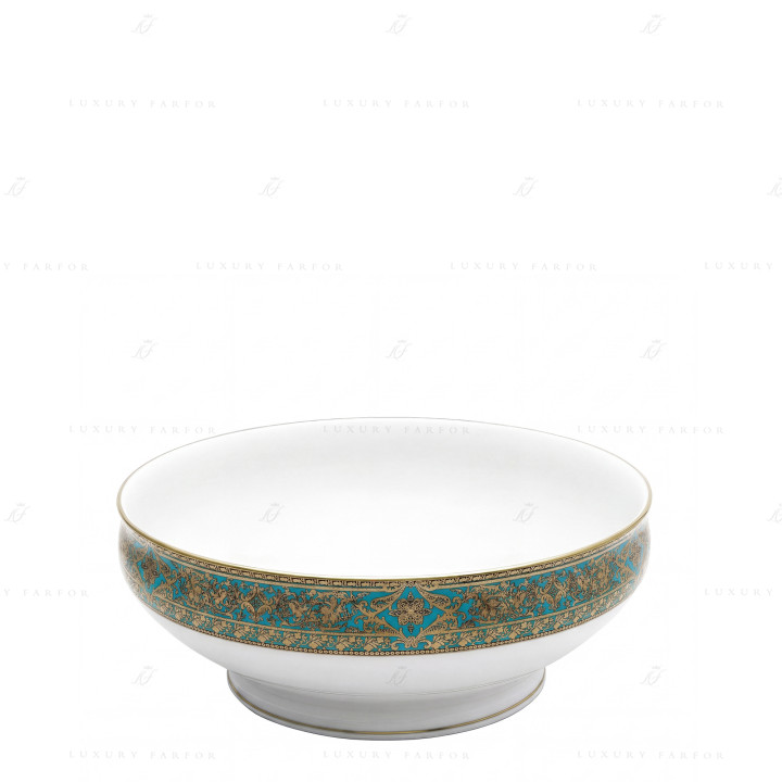 Салатник 27,5см коллекции Matignon Bleu Piscine Or бренда Haviland