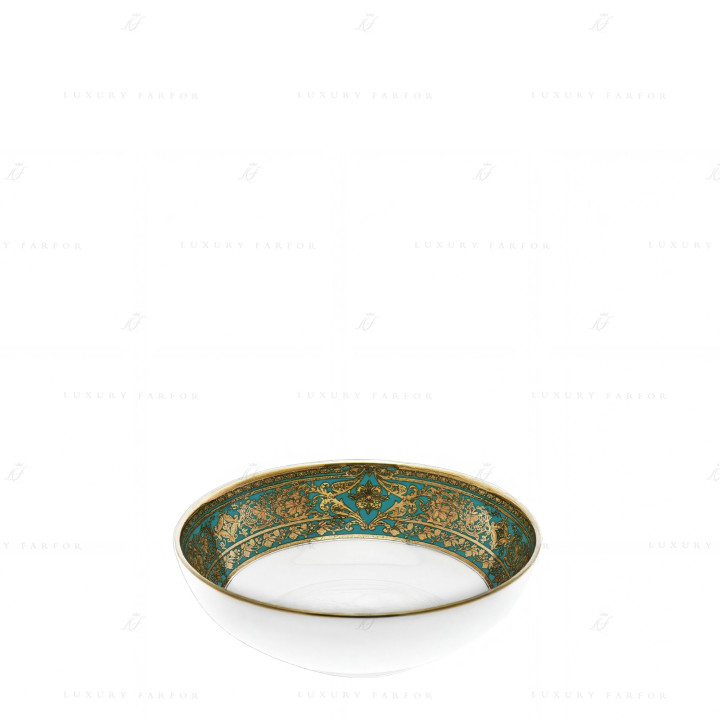 Чаша для мюсли 14см коллекции Matignon Bleu Piscine Or бренда Haviland
