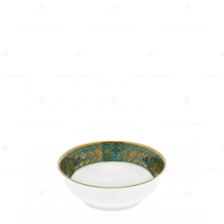 Чаша для фруктов 12см коллекции Matignon Bleu Piscine Or бренда Haviland