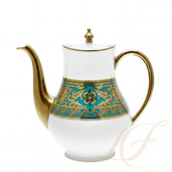 Кофейник 1,2л коллекции Matignon Bleu Piscine Or бренда Haviland