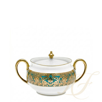 Сахарница 0,28л коллекции Matignon Bleu Piscine Or бренда Haviland