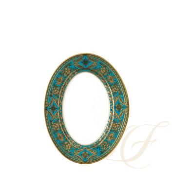 Блюдо для гарнира 23х16,5см коллекции Matignon Bleu Piscine Or бренда Haviland