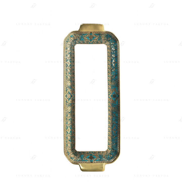 Блюдо для пирога 39х15,5см коллекции Matignon Bleu Piscine Or бренда Haviland