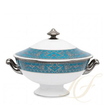 Супница 2л коллекции Matignon Bleu Piscine Platin бренда Haviland