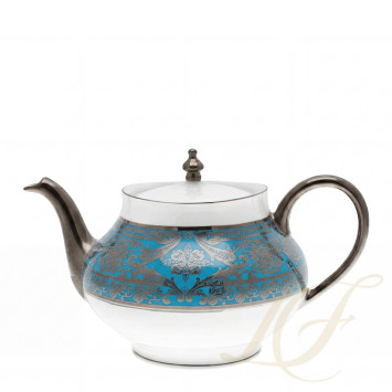 Чайник 1,2л коллекции Matignon Bleu Piscine Platin бренда Haviland