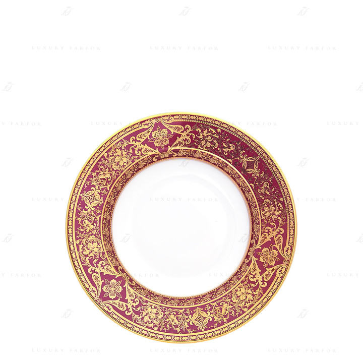 Тарелка суповая 23,5см коллекции Matignon Cerise Or бренда Haviland