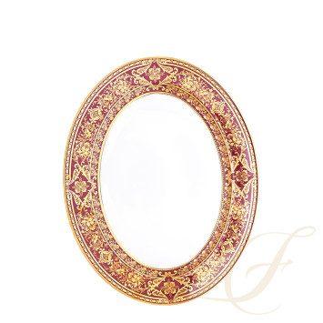 Блюдо овальное 34,5см коллекции Matignon Cerise Or бренда Haviland