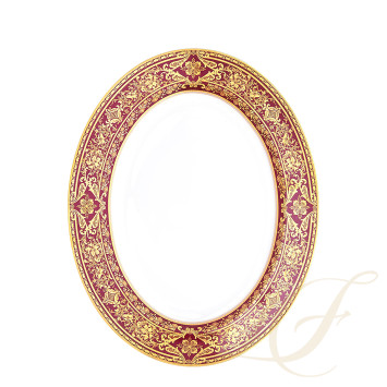 Блюдо овальное 40см коллекции Matignon Cerise Or бренда Haviland