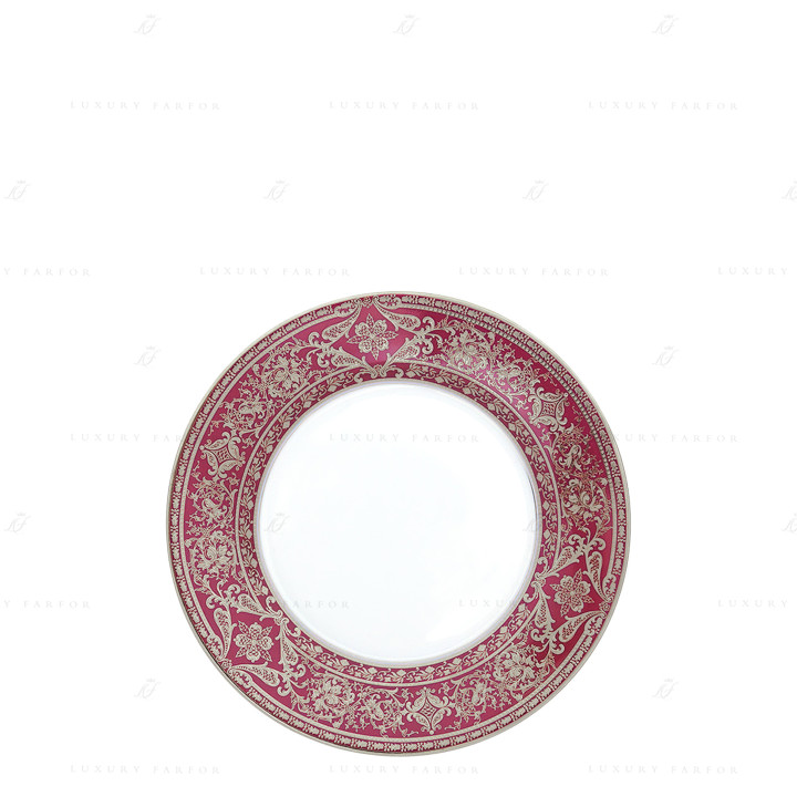 Тарелка закусочная 19см коллекции Matignon Cerise Platin бренда Haviland