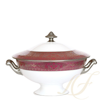 Супница 2л коллекции Matignon Cerise Platin бренда Haviland