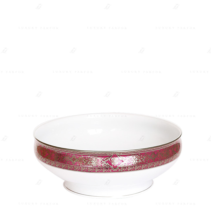 Салатник 27,5см коллекции Matignon Cerise Platin бренда Haviland
