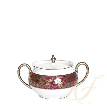 Сахарница 0,28л коллекции Matignon Cerise Platin бренда Haviland