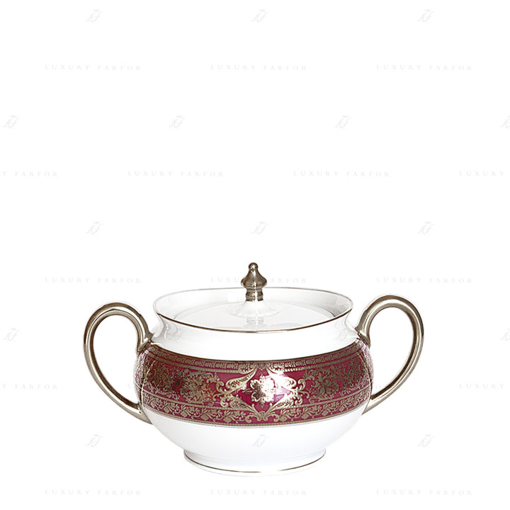 Сахарница 0,28л коллекции Matignon Cerise Platin бренда Haviland