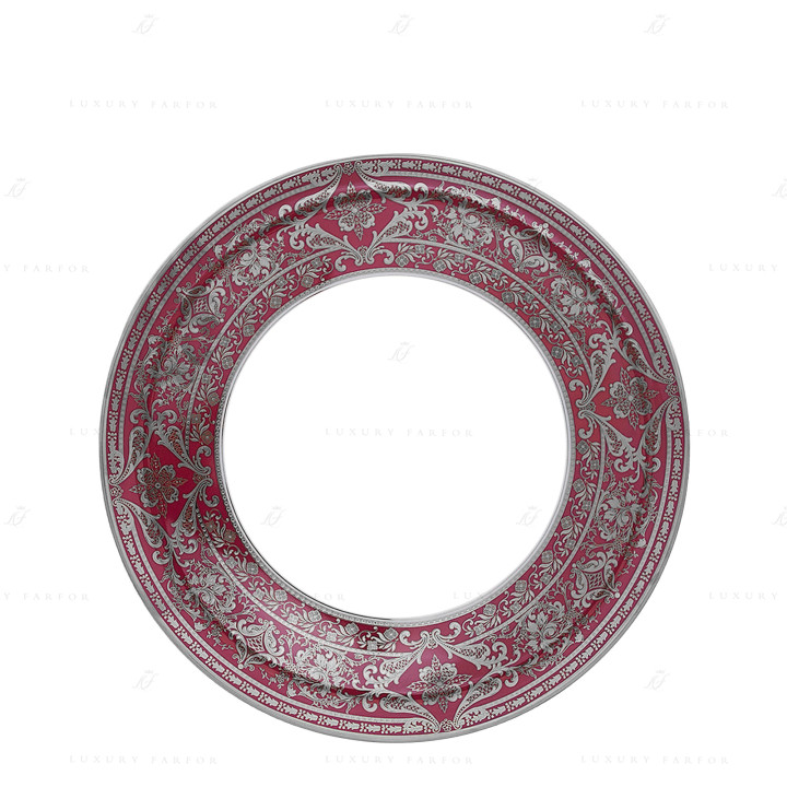 Тарелка тортовая 31,5см коллекции Matignon Cerise Platin бренда Haviland