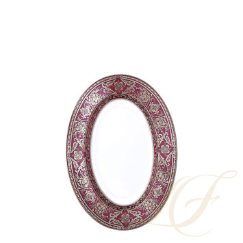 Блюдо для гарнира 23х16,5см коллекции Matignon Cerise Platin бренда Haviland
