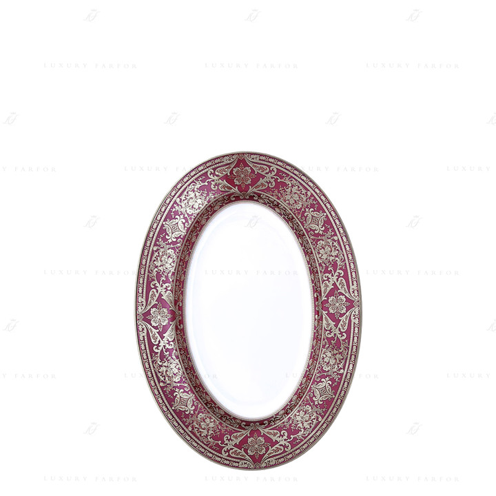 Блюдо для гарнира 23х16,5см коллекции Matignon Cerise Platin бренда Haviland